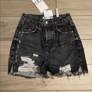 Zara washed black shorts